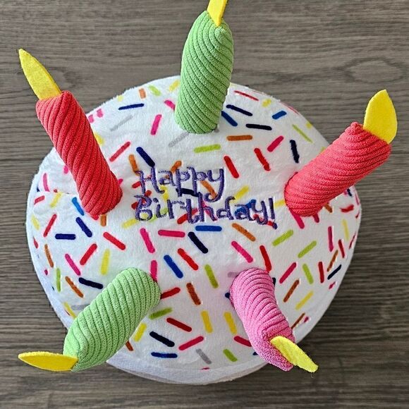Birthday Cake Plush Dog Toy for Big Dogs Brand New NWT - Picture 7 of 8